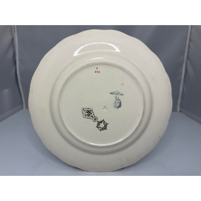 Late 19th Century Antique Conway Transferware Plate, P.B. & S. 1880 For Sale - Image 5 of 8