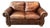 Thomasville Traditional Brown Leather Loveseat For Sale