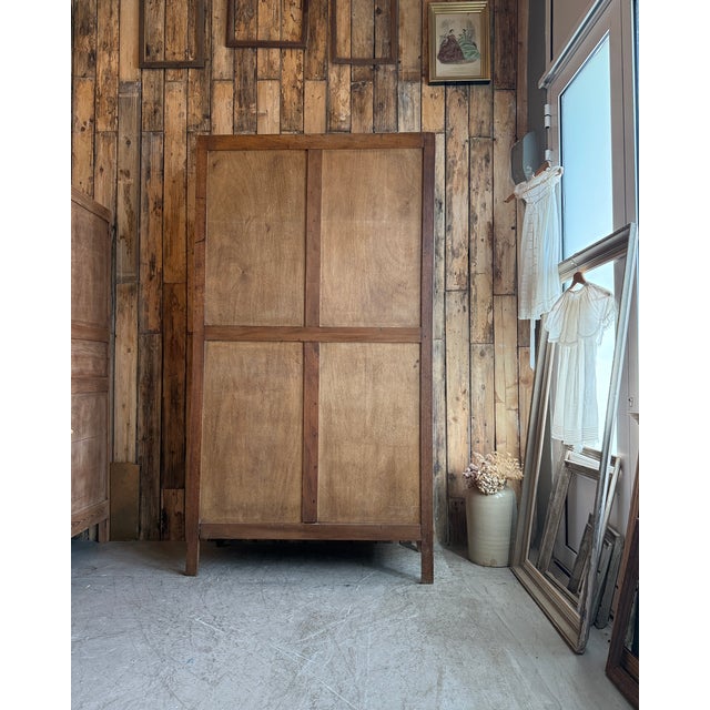 Large Art Deco Oak Wardrobe, 1930s For Sale - Image 6 of 16