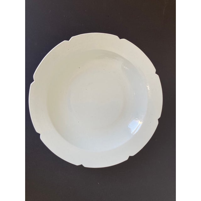 Asian Chinese White Ceramic Platter Scalloped Rim Huge Heavy Dep Bowl 18.25 in. Diameter. Very large white Asian Chinese...