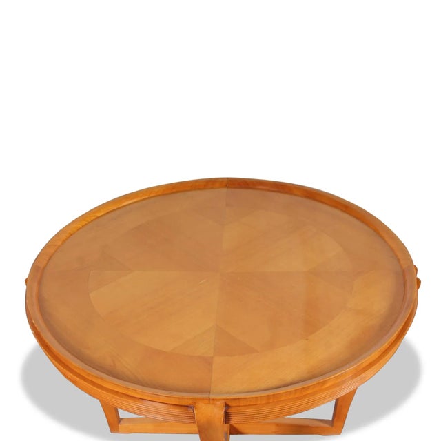 1940s Vintage French Art Deco Satinwood Cocktail Table, 1940s For Sale - Image 5 of 8