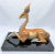 Mid Century Resting Ceramic Gazelle Mounted Figurine For Sale - Image 4 of 12