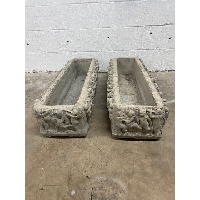 1940s Mid-Century Neoclassical Cherub Relief Trough — Montgomery Al Estate Rescue For Sale - Image 11 of 11