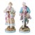 Pair of Large Meissen Style Porcelain Figures of Woman & Man Gardeners C1890 For Sale
