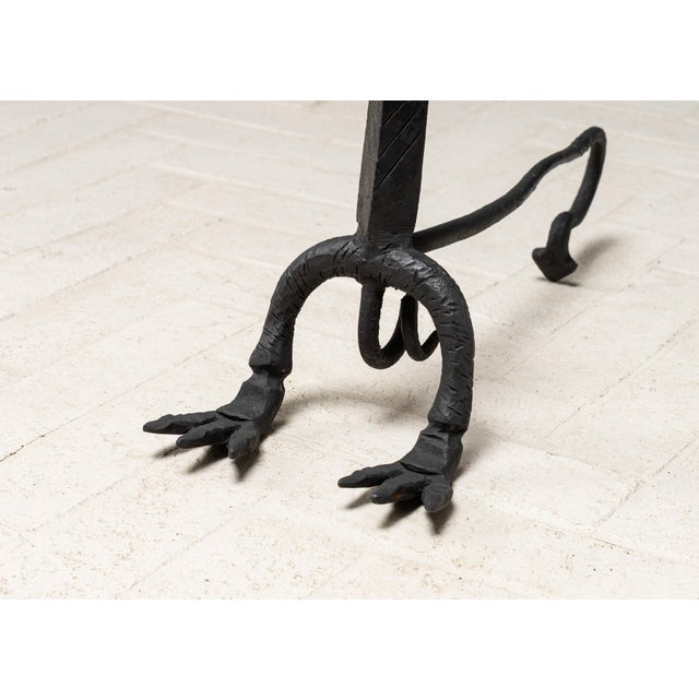 1920s Pair of Samuel Yellin Style Andirons For Sale - Image 4 of 7