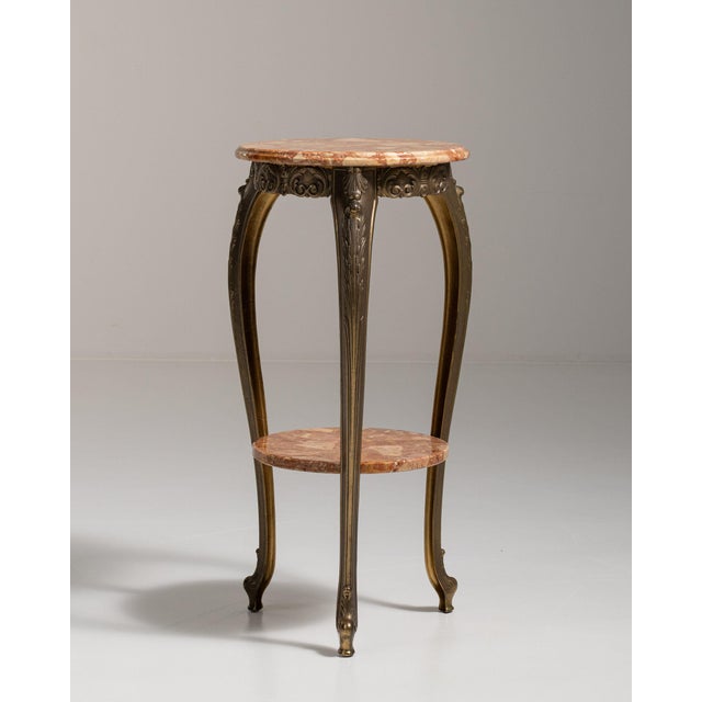 1900-1909 France Deep Ebony Black Marble-Top Gueridon Table For Sale In Greensboro - Image 6 of 11