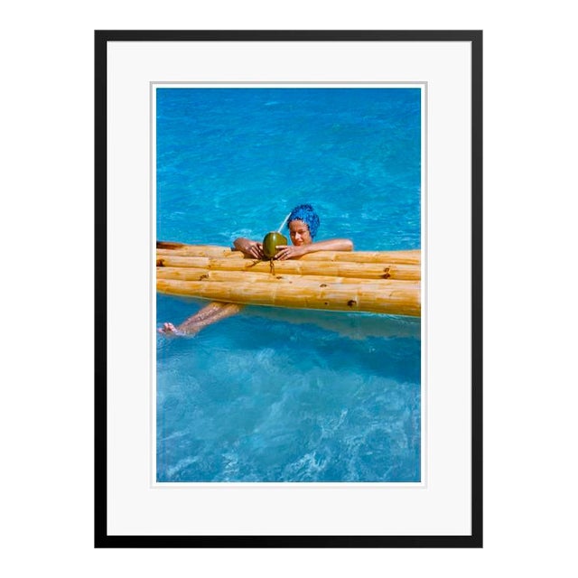 Drinks in the Pool at the Mill Reef 1959 by Toni Frissell Framed For Sale