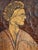 Rare & Striking Neoclassical Hand-Painted Leather Wall Panel Presenting an exceptional hand-painted leather wall hanging...