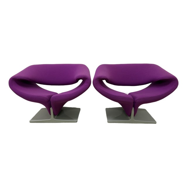 Original Pierre Paulin Ribbon Lounge Chairs for Artifort - A Pair For Sale