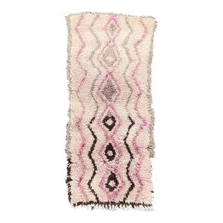 Small Moroccan Vintage Hand Made Wool Rug For Sale