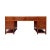 Chinese Chinese Brown Drawers Base Top Wood Editor Office Writing Desk Table For Sale - Image 3 of 9