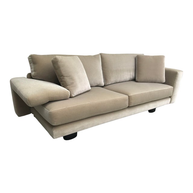 Mauro Lipparini for Saporiti Italia Mohair Sofa For Sale
