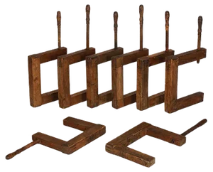 Vintage Screw Clamps, Set of 8