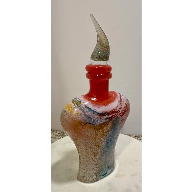 Kjell Engman Kjell Engman for Kosta Boda Signed Sculptural Art Glass Decanter | 1990s For Sale - Image 4 of 14