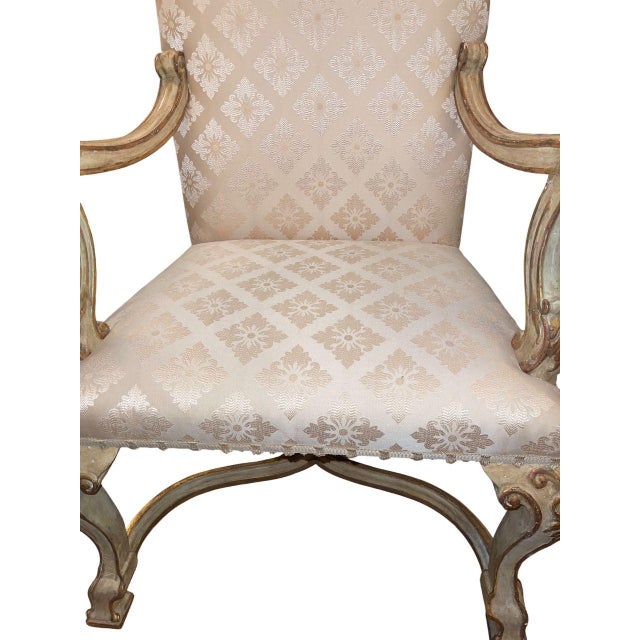 Pair of 19th Century Italian Hand Carved Armchairs For Sale In Los Angeles - Image 6 of 9