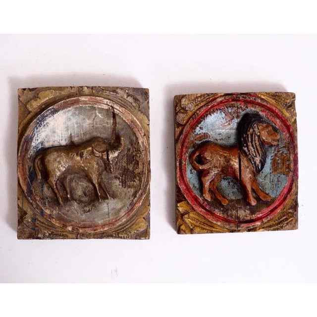 18th Century Swedish Painted Reliefs, Set of 2 For Sale - Image 7 of 7