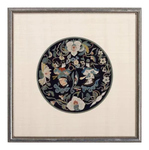 Framed Antique Chinese Embroidery Qing Dynasty Provenance