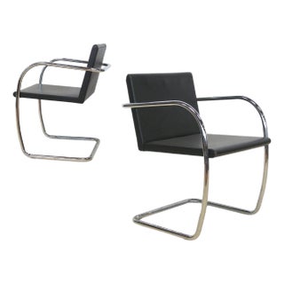Mies Van Der Rohe Thin Brno Chairs by Knoll For Sale