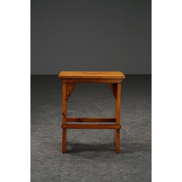 Wood Architectural Stool, Netherlands, 1960s For Sale - Image 7 of 13