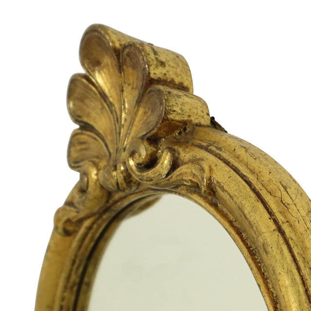 Vintage French Crested Mirror, 1950s For Sale - Image 10 of 15