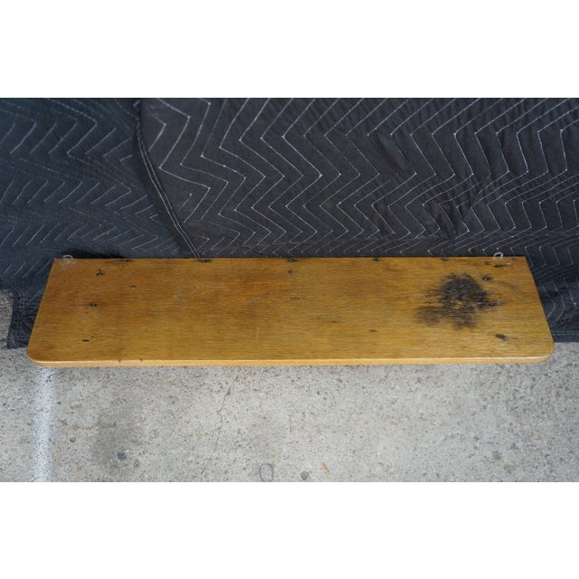Wood 20th Century Victorian Eastlake Revival Carved Oak Wall Shelf Mantel Display 35" For Sale - Image 7 of 16