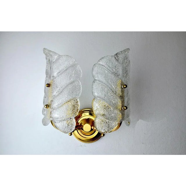 Gold Murano Glass Flower Wall Lights by Carl Fagerlund, 1970s For Sale - Image 8 of 8