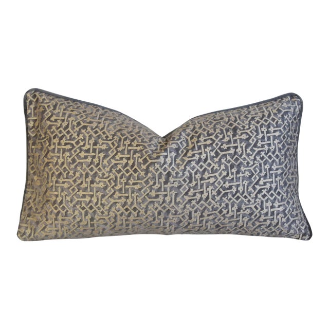 Mariano Fortuny Rabat Italian Feather/Down Pillow 24" X 13" For Sale