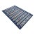 Handmade Cotton Area Rug, Vegetable Dyed, Indigo Blue, Cream and Terracotta Striped Dhurrie -6'x9' For Sale