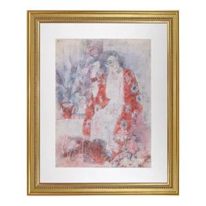 Vintage Mixed Media 'Woman in a Kimono' by Victor Di Gesu Paris C.1950s