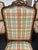 Vintage French Style Wood and Plaid Upholstered Dining Chairs- A Set of 6 For Sale - Image 10 of 11