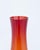 Mid-Century Modern XLarge Gradient Vase in Red and Orange Hand-Blown Soda Glass by Zbigniew Horbowy for Sudety Glassworks, Poland, 1970s For Sale - Image 3 of 6