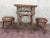 Table and 2 Wicker Stools 1960s, Set of 3 For Sale - Image 6 of 14