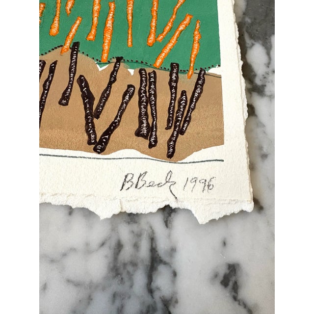 Barbara Beck 1996 Abstract Monoprint - Signed/Dated For Sale - Image 4 of 8