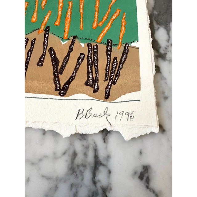 Barbara Beck 1996 Abstract Monoprint - Signed/Dated/Unframed For Sale - Image 4 of 8