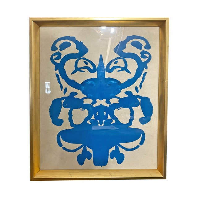 Original Rorschach Test–Inspired Abstract Paintings – Hand-Painted Acrylic on Canvas, Framed Modern Art Set For Sale - Image 4 of 6