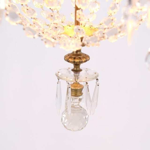French Antique Bronze Crystal Chandelier, 1880s For Sale - Image 6 of 11