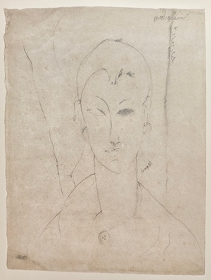 A. Modigliani, Portrait of a Woman, Lithograph