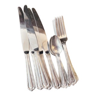 1950s Silverplate Flatware From the Hotel Pierre Nyc- 15 Pieces For Sale