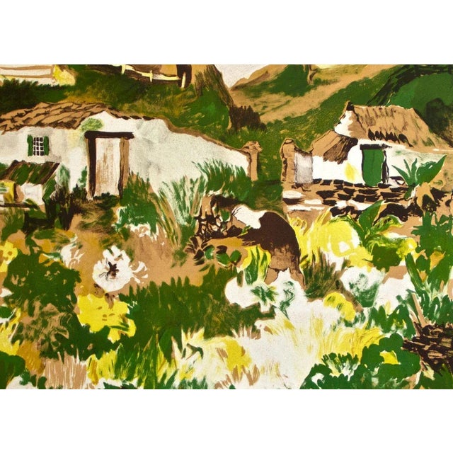 Village 1st Stadium - Original Lithograph by Giovanni Omiccioli - 1971 1971 For Sale - Image 3 of 5