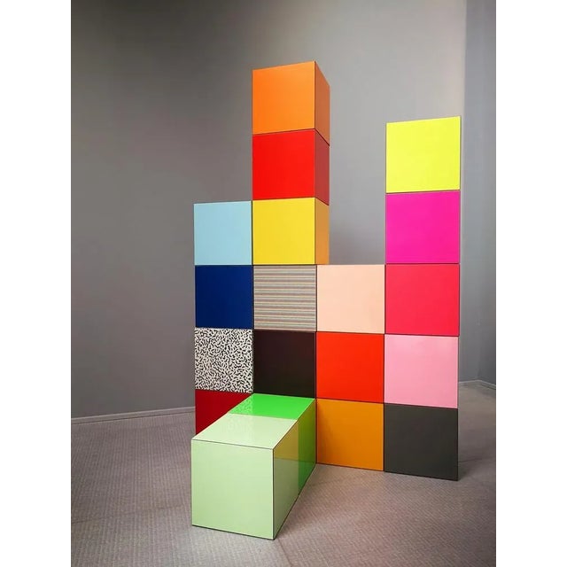 Magnetic Coloured Cubes from Paul Kelley, Set of 10 For Sale - Image 4 of 4