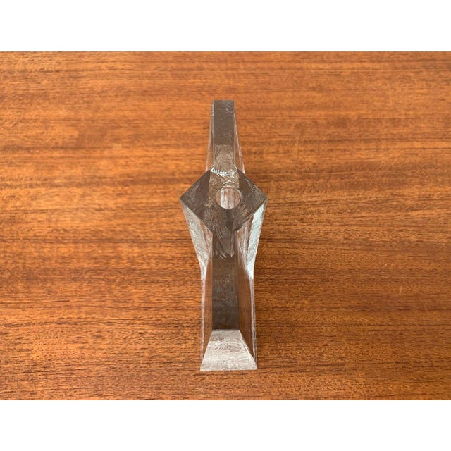 Mid-Century Modernist Glass Block Vase, 1960s For Sale - Image 5 of 18