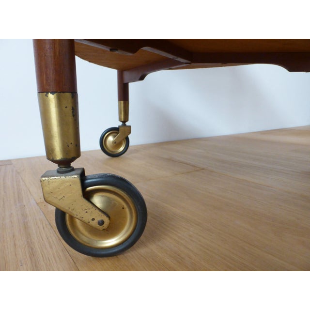Metal Serving Trolley in Teak, Italy, 1950s For Sale - Image 7 of 12