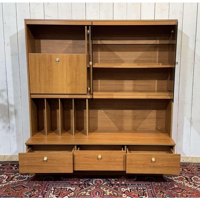 Teak Veneer Bar Buffet, 1980s For Sale - Image 6 of 14