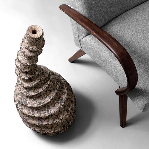 Beige Sculptural Vase by Donatas For Sale - Image 8 of 10