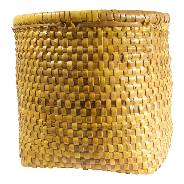 1970s Vintage Woven Basket For Sale
