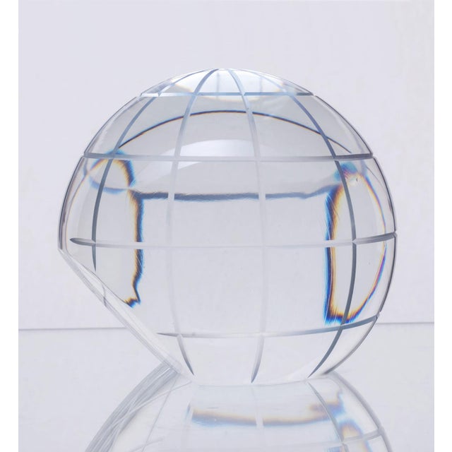 This decorative glass sphere was made in the 1970s and is attributed to Exbor or Železný Brodské sklo, both known for...