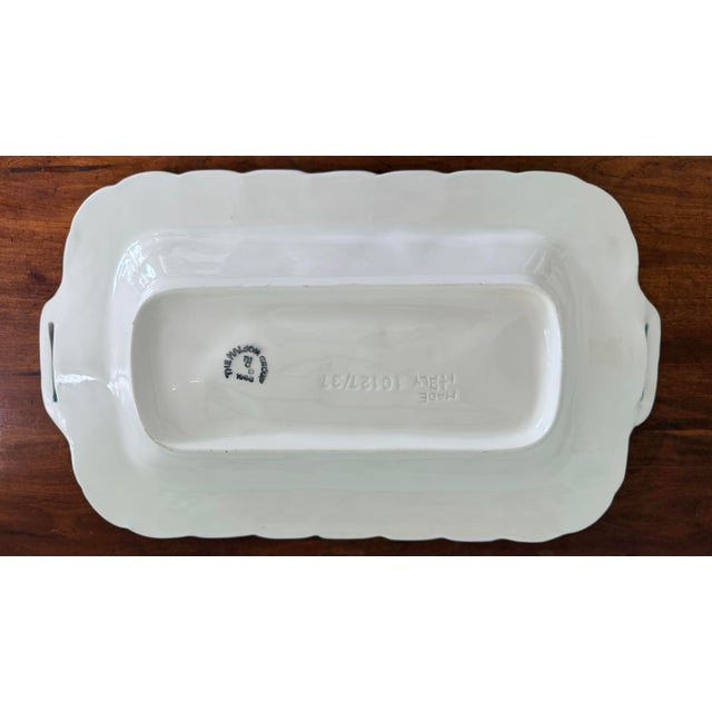 Italian Italian Majolica Decorative Basketweave Platter With Ivy Leaves For Sale - Image 3 of 11