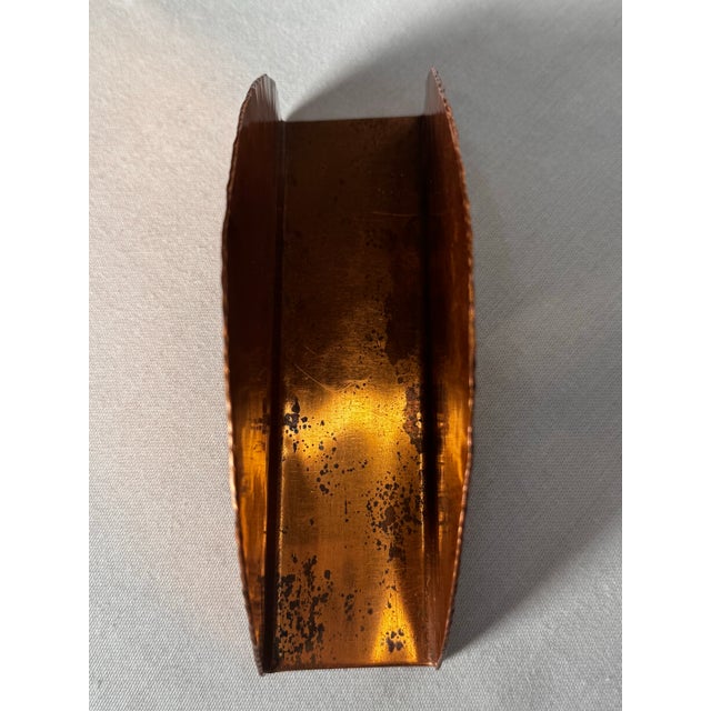 Copper Vintage Southwestern Hammered Copper Napkin Holder For Sale - Image 8 of 12