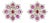4.02 Carat Round Brilliant Cut Diamond Ruby Gold Earrings, Pair For Sale