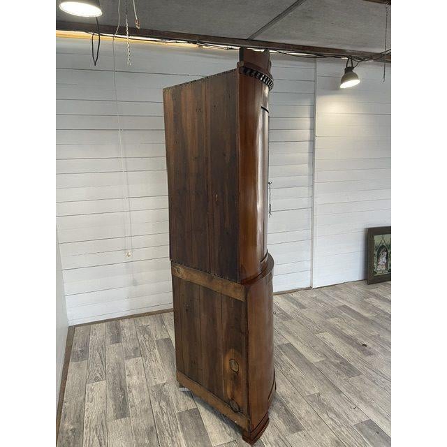 Antigue Biedermeier Corner Cabinet in Walnut Veneer, 1860s For Sale - Image 5 of 18